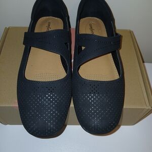 Comfort Plus by Predictions Women's Dark Blue Perforated Loafers